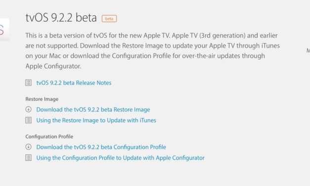 اولین بتا از سیستم عامل tvOS 9.2.2 برای توسعه دهندگان منتشر شد