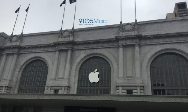 تزیینات اپل در محل مراسم معرفی آیفون ۷