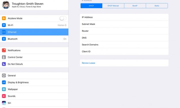 اپل بی سر و صدا اتصال اترنت را در منو تنظیمات اضافه کرد