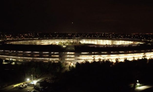 عکس هوایی جدید از پردیس اپل پارک در شب