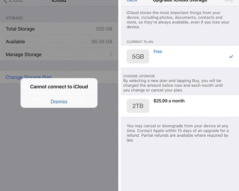 ارسال اشتباهی ایمیل های لغو اشتراک آیکلود