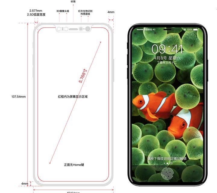 یک طراحی احتمالی از آیفون 8 با حاشیه های بسیار باریک در اطراف نمایشگر