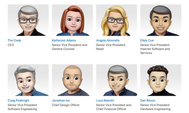 مموجی های آواتار مدیران اپل در سایت اپل