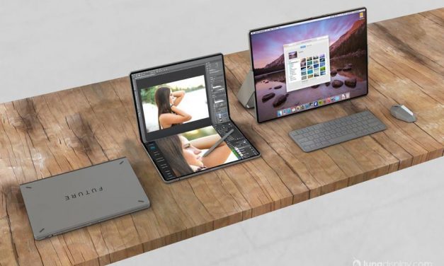 کانسپتی از مکبوک تاشو با نمایشگر  قابل انعطاف