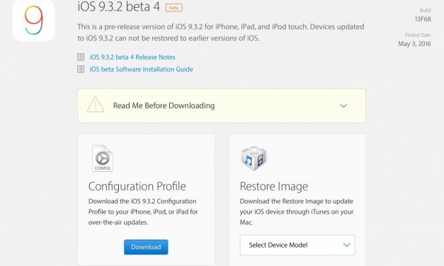 چهارمین بتا از tvOS 9.2.1، iOS 9.3.2 و OS X 10.11.5 منتشر شد